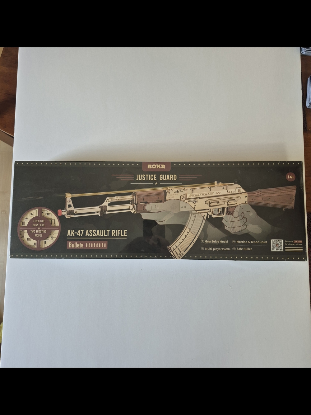 Justice Guard AK-47 Assault Rifle Wooden Model - Brown